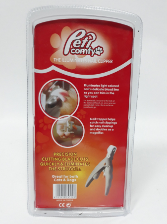 Cleste tip ghilotina pentru gheare animale, Peti Comfy cu lumina si factor marire 5X [6]