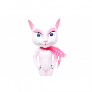 Jucarii interactive copii - Pisicuta de jucarie amuzanta vorbitoare Talking Angela cu sunete si lumini