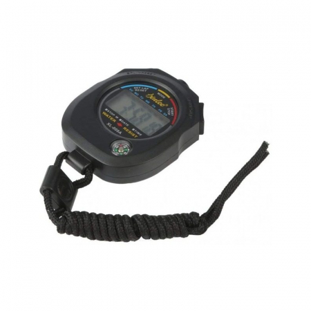 Cronometru digital cu busola, ecran lcd, ora, calendar, alarma, snur, negru [1]