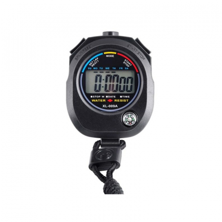 Accesorii sportive - Cronometru digital cu busola, ecran lcd, ora, calendar, alarma, snur, negru