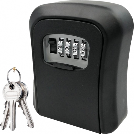 Casa si gradina - Cutie metalica tip mini seif pentru chei sau obiecte mici,cu combinatie si montaj pe perete