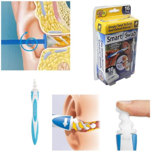Periute de dinti si Irigatoare - Dispozitiv cu spirala pentru curatarea urechilor,Smart Swab 16 capete de schimb incluse