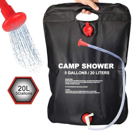 Dus solar portabil 20 L pentru camping, gradina sau drumetii [0]