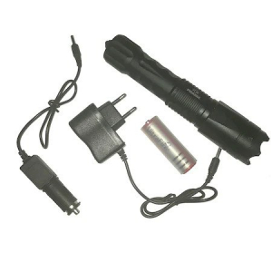 Electrosoc autoaparare cu lanterna 3 faze si incarcator auto Piranha [5]