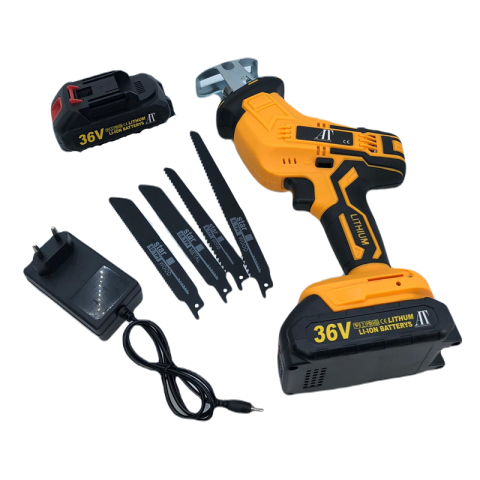 Motocoase si trimmere - Fierastrau Sabie Profesional cu 3000 RPM, 2 acumulatori si 4 panze