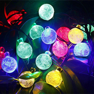 Ghirlanda luminoasa solara 7 m, 50 Globuri cu LED-uri multicolore, rezistenta la apa [4]