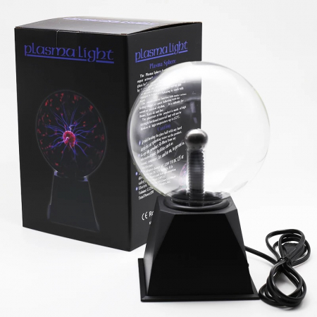 Lampi si veioze - Glob cu Plasma decorativ 4 inch la 220V, lampa decorativa cu efect de fulgere