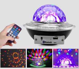 Glob disco cu LED RGB jocuri de lumini si MP3 prin Bluetooth Crystal Magic Balll [1]