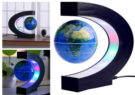 Glob pamantesc magnetic plutitor,care leviteaza cu suport luminat colorat [3]