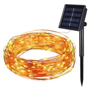 Instalatie solara pentru casa sau gradina 120 LED cu 14 m si lumina calda [5]