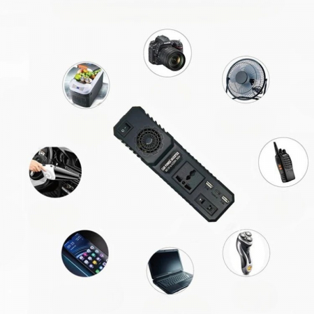 Invertor auto Olesson convertizor 12-24V la 220V AC cu putere 200 W [4]