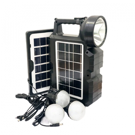 Sisteme si panouri solare - Kit panou solar CCLAMP CL-810 cu acumulator Lithium, Radio FM, Bluetooth si 3 becuri incluse