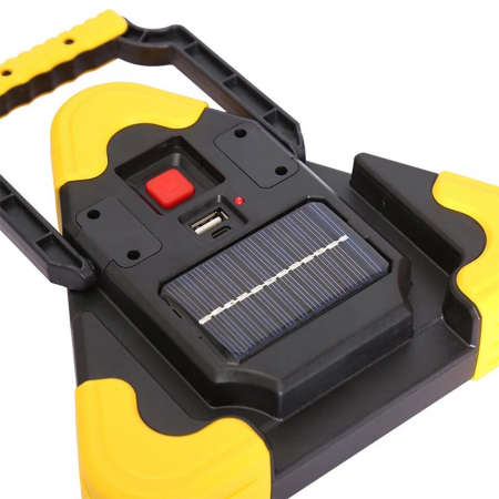 Triunghi reflectorizant iluminat LED cu incarcare solara sau prin USB [4]
