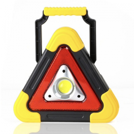 Auto, Moto si ATV - Triunghi reflectorizant iluminat LED cu incarcare solara sau prin USB