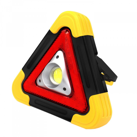 Triunghi reflectorizant iluminat LED cu incarcare solara sau prin USB [2]