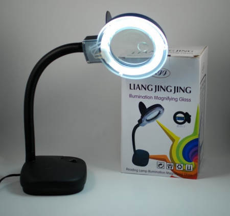 Lampa de masa cu lupa si neon circular [4]