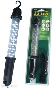 Auto, Moto si ATV - Lampă de lucru portabilă cu magnet, încărcător 12V si 22 LED-uri