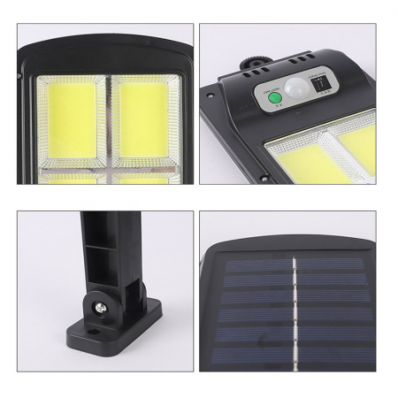 Lampa solara cu acumulator, inclus 160 LED COB, senzor de miscare si telecomanda [4]