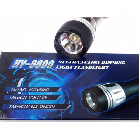 Lanterna cu electrosoc pentru autoaparare cu maner cauciucat,HY-8800 [2]