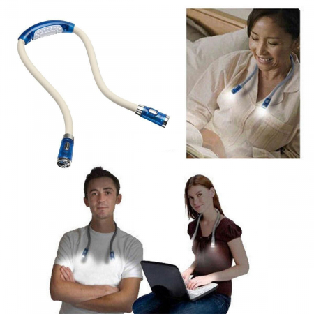 Lanterne LED - Lanterna flexibila cu 2 capete si prindere pe gat, HugLight