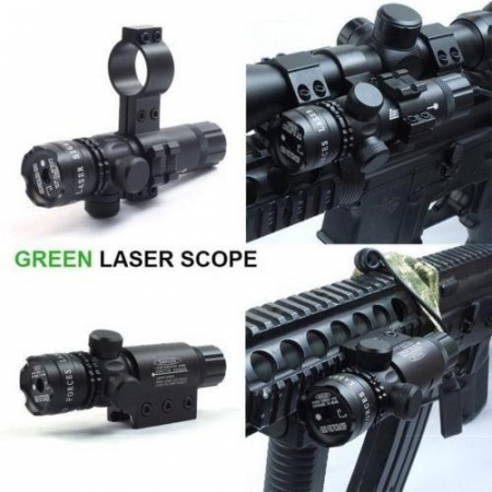 Laser pointer verde pentru arma sau pistol airsoft, cu prindere pe sina [2]