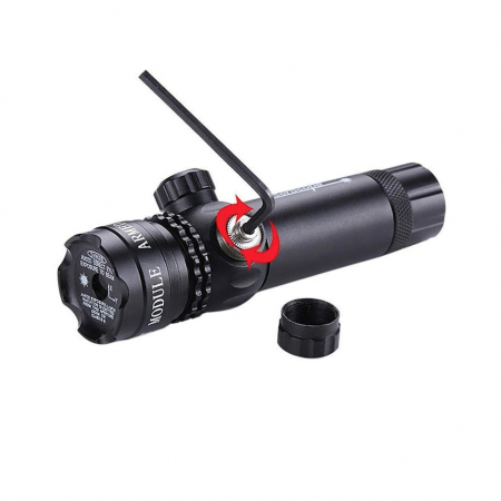 Laser pointer verde pentru arma sau pistol airsoft, cu prindere pe sina [5]