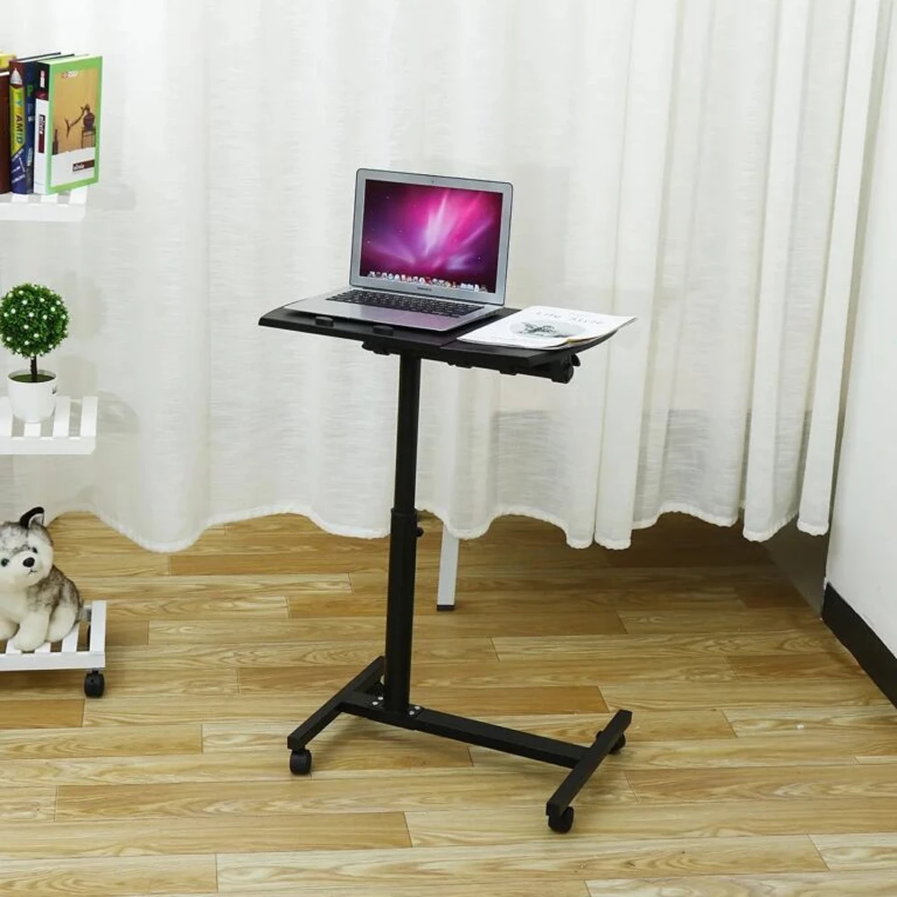 Masa reglabila pentru laptop de tip birou cu roti si inaltime reglabila [2]