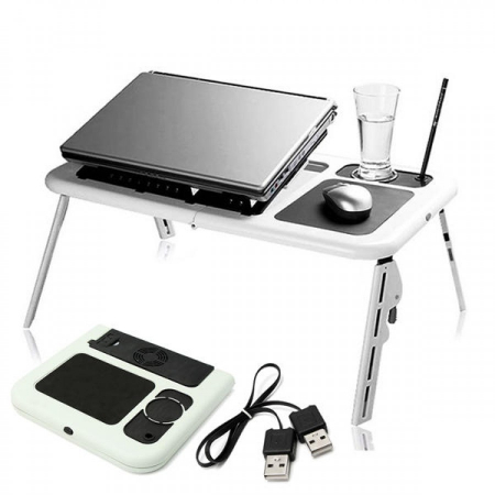 Masuta multifunctionala pentru laptop cu 2 ventilatoare E-Table [1]