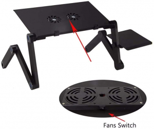 Masuta pliabila si reglabila pentru laptop cu 2 ventilatoare T6 [3]