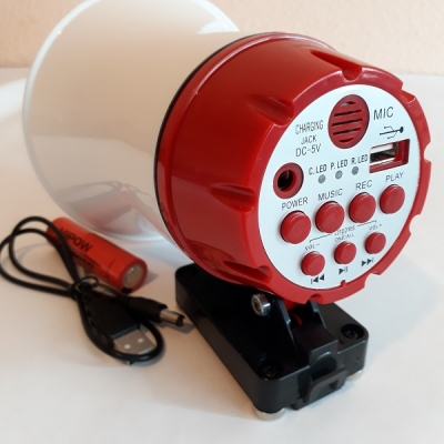 Portavoce megafon auto cu inregistrare si redare de pe USB, Voice player 15 Watti [3]