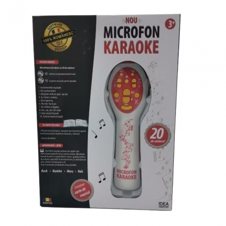 Microfon pentru Karaoke cu 10 cantece limba romana si 10 negative [1]