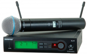 Microfoane fara fir ( Wireless ) - Set microfon profesional fara fir,Shure SLX24/BETA 58A L4
