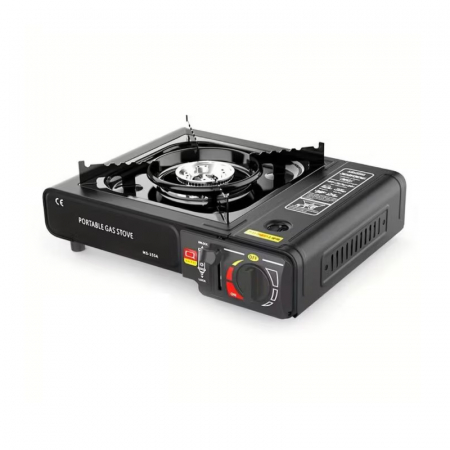 Articole pentru casa - Mini aragaz camping portabil, aprindere automata, 2.5Kw, Negru