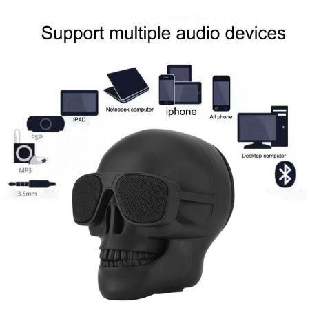 Mini Boxa portabila tip craniu,cu Bluetooth si radio FM,wireless speaker [4]