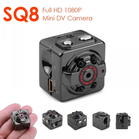 Dispozitive spionaj - Mini camera spion SQ8 Full HD 1080P cu senzor de miscare si stabilizator imagine