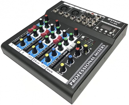 Mixer audio digital profesional fara amplificare Bluetooth WVNGR F4-MB [2]