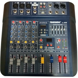 Echipamente DJ - Mixer profesional fara amplificare Temeisheng L-05 cu USB si egalizator