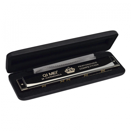 Muzicuta profesionala metalica in cutie Harmonica 28 note [1]