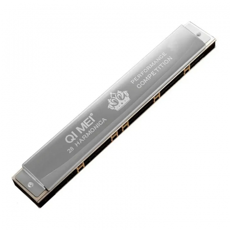 Muzicuţe - Muzicuta profesionala metalica in cutie Harmonica 28 note