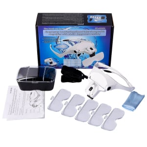Lupa tip ochelari 9892B2, cu iluminare led si lentile interschimbabile [3]