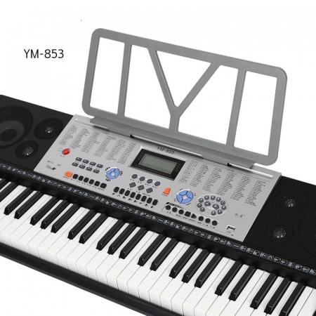 Orga electronica pentru exersat YM-853 cu 61 clape si 5 octave, citire MP3 Player USB [2]