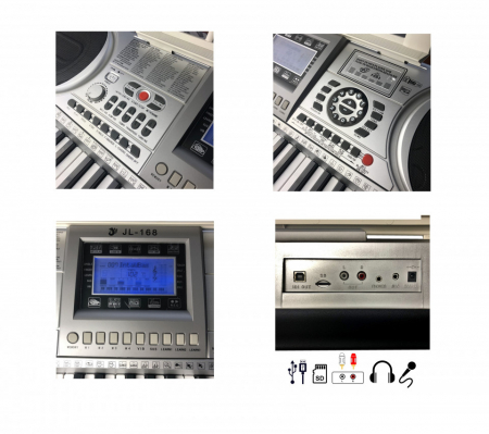 Orga electronica profesionala JL-168, cu 61 clape imitatie pian Touch Sensitive [3]