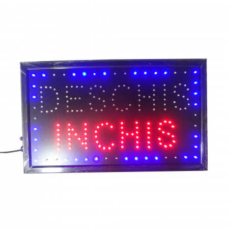 Panou luminos cu mesaj Deschis - Închis, 48.5 x 25.5 cm [2]