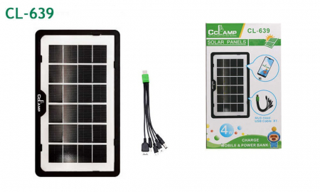 Panou solar portabil CcLamp CL-639, pentru incarcare telefon si dispozitive [1]