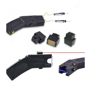 Pistol taser cu electrosoc inclus laser si 3 rezerve cartuse [1]