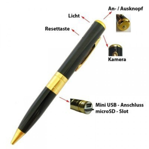 Supraveghere video si securitate - Pix cu camera spion video, minicamera video spion ascunsa în pix Super Mini DV-BPR6