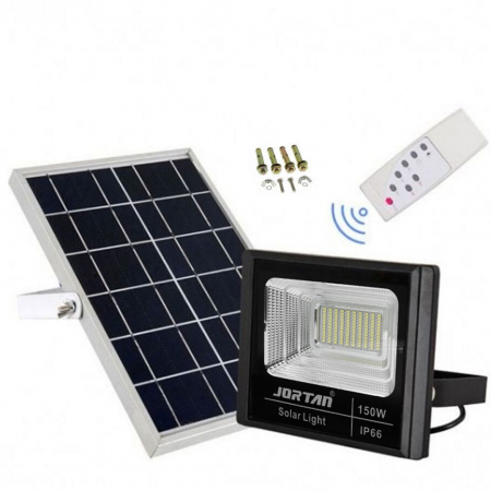 Sisteme si panouri solare - Proiector 150W cu LED SMD, panou solar si telecomanda, Jortan JT-BJ150W-TZ