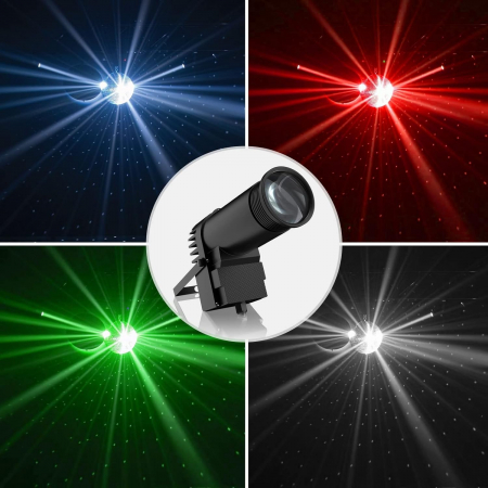 Proiector LED RGB 10w pentru globul cu oglinzi si  focalizare [5]