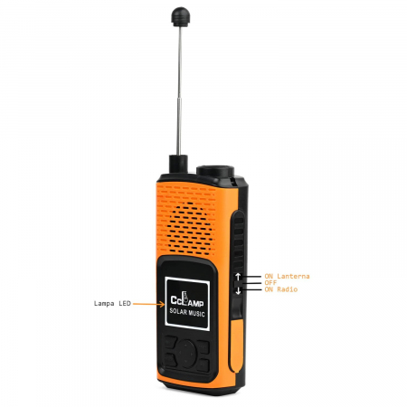 Radio portabil cu lanterna,alimentare duala solar si retea,CcLamp CL-601 [3]
