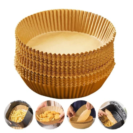 Tava si forme pentru cuptor - Set 100 hartii de copt pentru friteuza si tava, unica folosinta